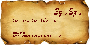 Szluka Szilárd névjegykártya