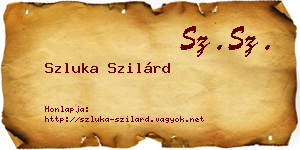 Szluka Szilárd névjegykártya